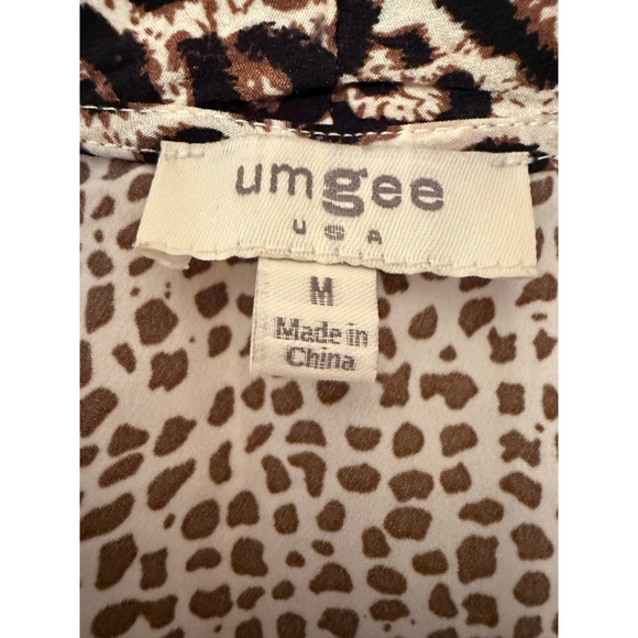 Women's Umgee M Beige Brown Black Leopard Print Kimono - Picture 7 of 10